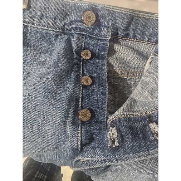 Levis 501 Jeans 36x30 Straight Leg Button - Blue Button Fly Classic - Picture 5 of 6